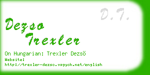 dezso trexler business card